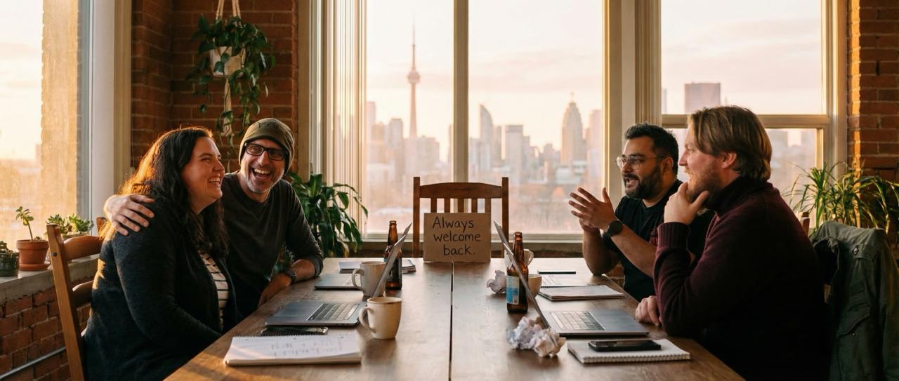 Beer bottles, brick walls, plants